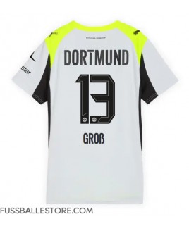 Günstige Borussia Dortmund Pascal Gross #13 Auswärtstrikot Damen 2025-26 Kurzarm Günstige Borussia Dortmund Pascal Gross #13 Auswärtstrikot Damen 2025-26 Kurzarm